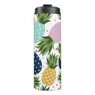 Bouteilles Isothermes Pineapple seamless pattern illustration, colorful