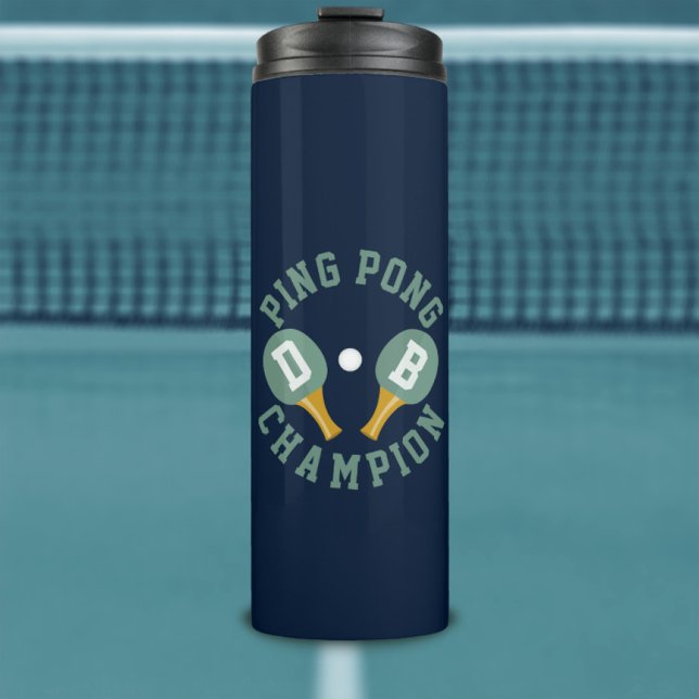 Bouteilles Isothermes Ping Pong Champion Sports Monogramme Paruline ther (Créateur téléchargé)