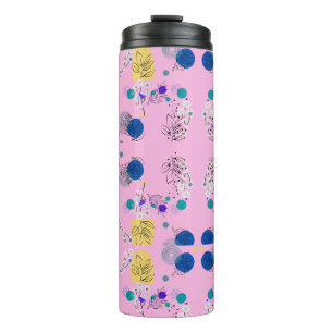 Bouteilles Isothermes Pink Chic Abstrait motif floral
