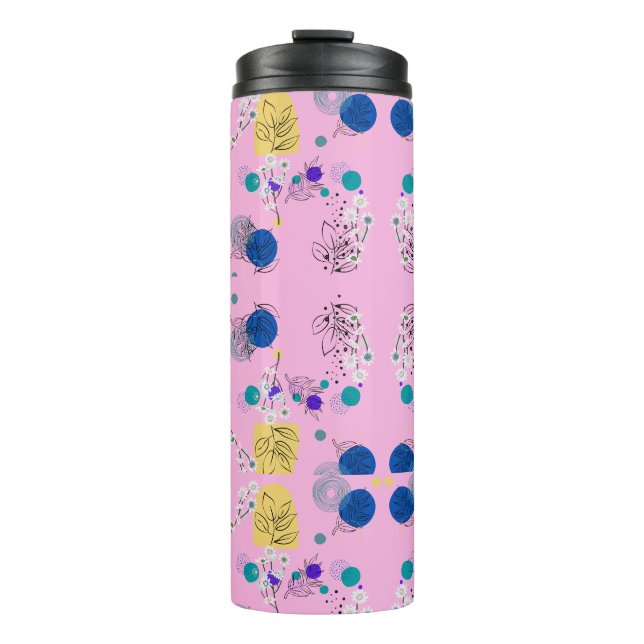 Bouteilles Isothermes Pink Chic Abstrait motif floral (Devant)