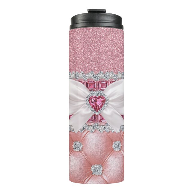 Bouteilles Isothermes Pink Glitter Bling (Devant)