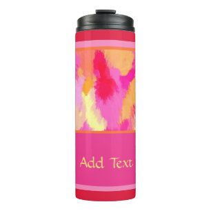 Bouteilles Isothermes Pink, orange et jaune watercolors