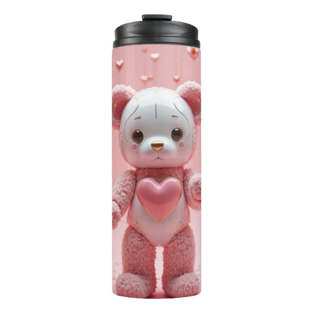 Bouteilles Isothermes Pink Plush Robot Teddy Bear Tumbler (Devant)