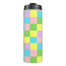 Pink Rose Vert Jaune Bleu Plaid