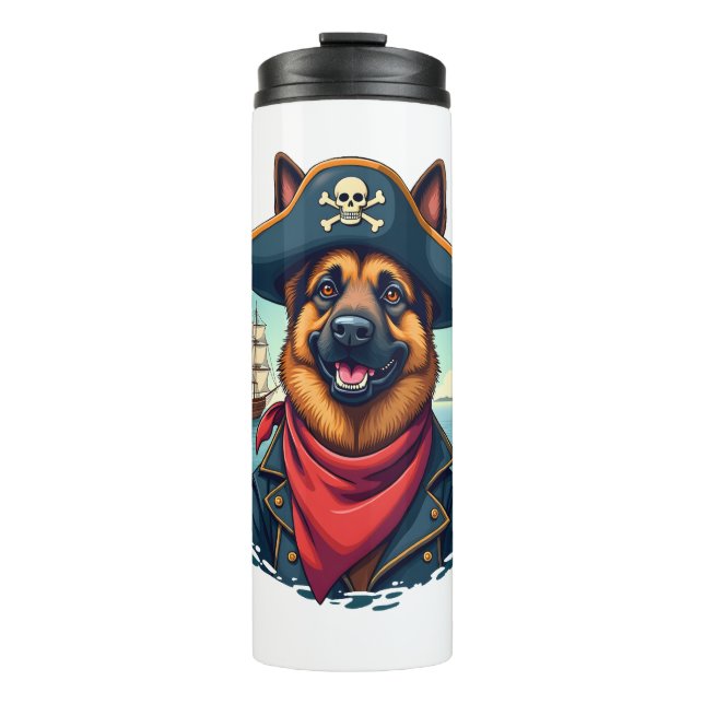 Bouteilles Isothermes Pirate de chien berger allemand (Devant)