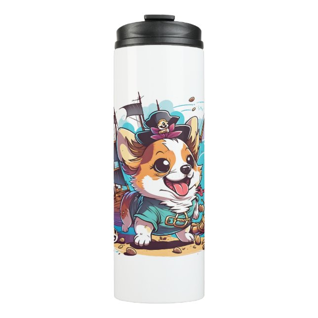 Bouteilles Isothermes Pirate de Chien de Corgi (Devant)