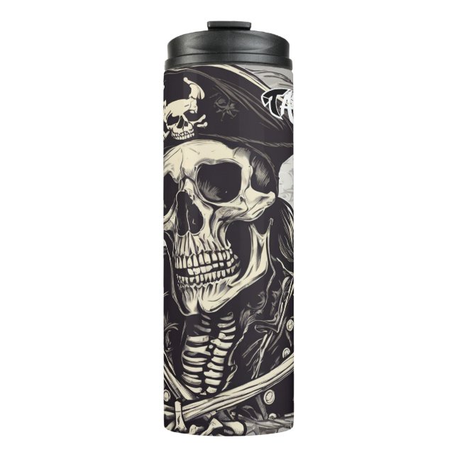 Bouteilles Isothermes Pirate Squelette Thermique (Devant)