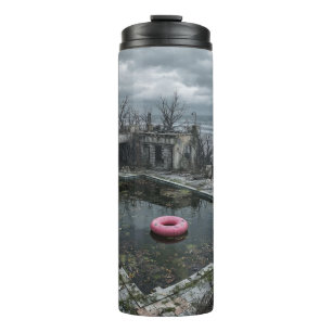 Bouteilles Isothermes Piscine Abandonnée au Bord de Mer – Paysage Limina