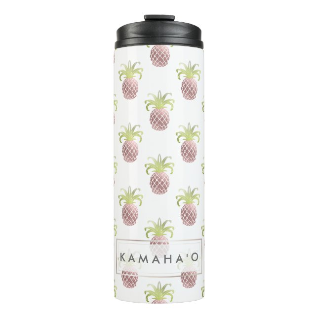 Bouteilles Isothermes PixDezines Ananas Roses (Devant)