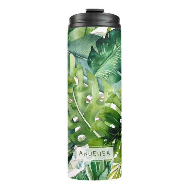Bouteilles Isothermes PixDezines Aquarelle Foliage tropical (Devant)