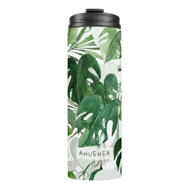 Bouteilles Isothermes PixDezines Aquarelle Foliage tropical (Devant)