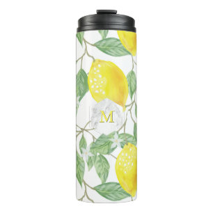 Bouteilles Isothermes PixDezines MONOGRAM MOTIF LEMON