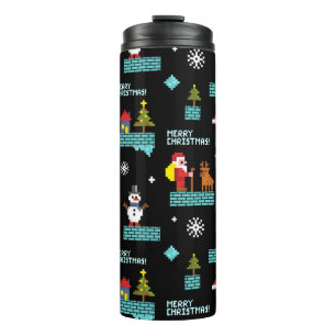 Bouteilles Isothermes Pixellit Joyeux Motif de Noël - Design rétro