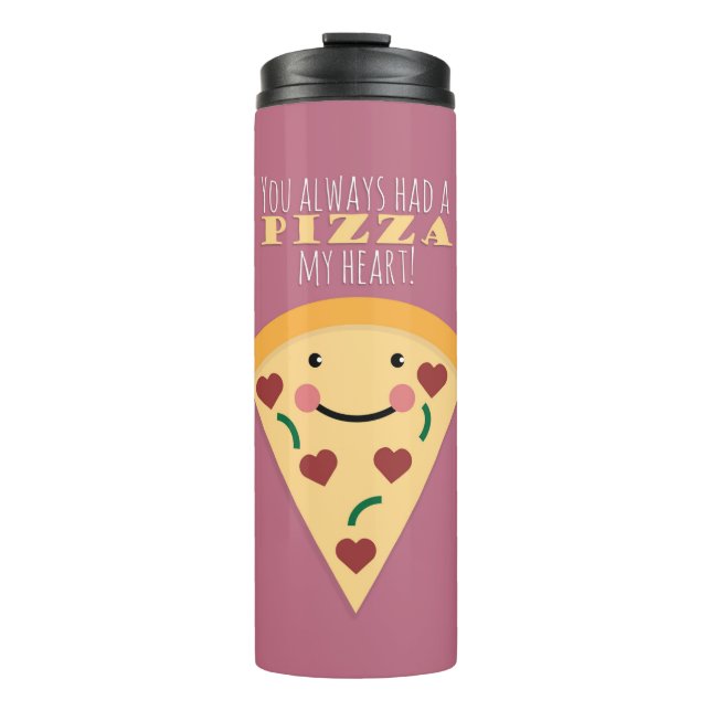 Bouteilles Isothermes Pizza Mon Coeur (Devant)