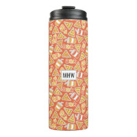 Pizza Motif monogramme personnalisé tumbler