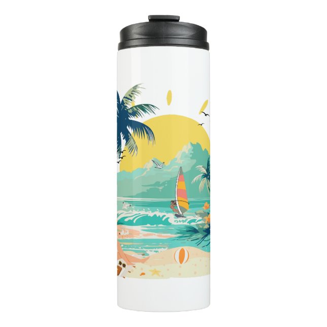 Bouteilles Isothermes Plage de repos pour l'été (Devant)