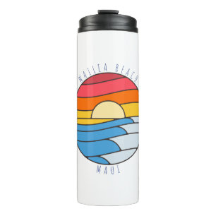 Bouteilles Isothermes Plage de Wailea Maui Coucher de soleil vintage sur