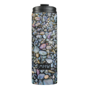 Bouteilles Isothermes Plage Pebbles personnalisé monochrome tumbler