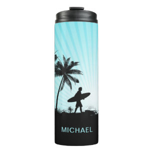 Bouteilles Isothermes Plage Surfer nom personnalisé tumbler