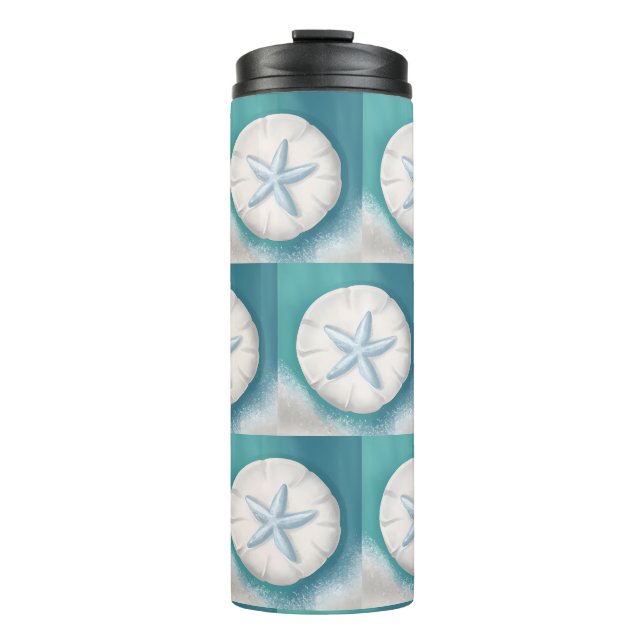 Bouteilles Isothermes Plage turquoise de Starfish et de sable Dollar (Devant)