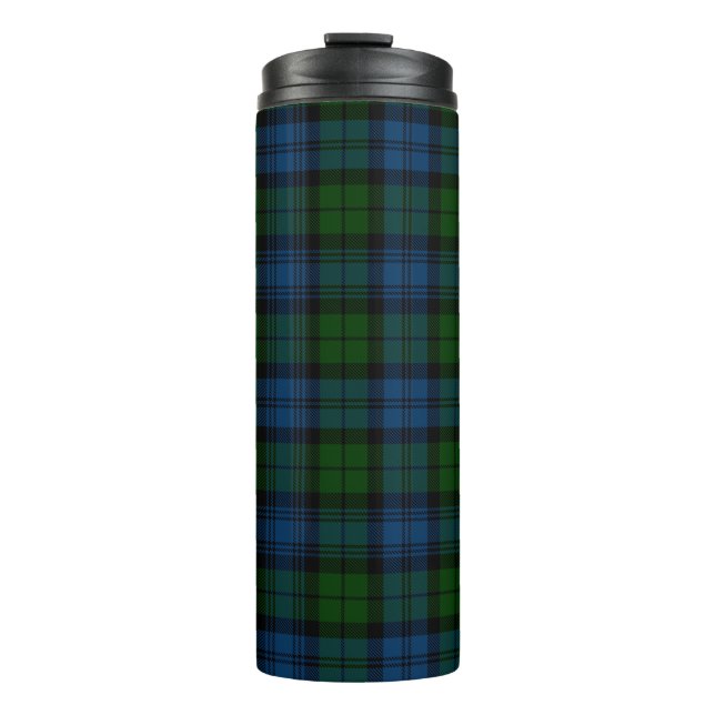 Bouteilles Isothermes Plaid Clan Campbell Militaire Tartan Black Green (Devant)