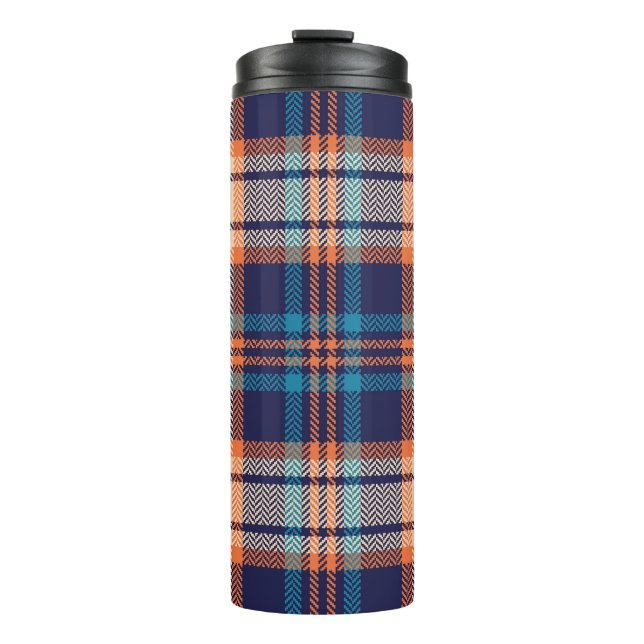 Bouteilles Isothermes Plaid Vibrant : Conception textile d'automne (Devant)