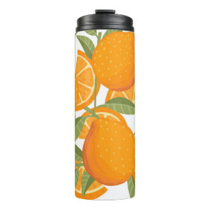 Bouteilles Isothermes Plaisir aux agrumes : Motif aux fruits orange