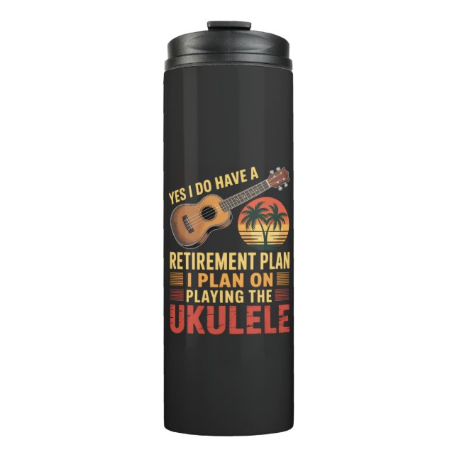 Bouteilles Isothermes Plan de retraite Ukulele Drôle (Devant)