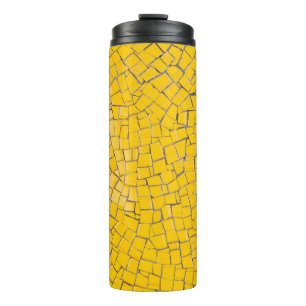 Bouteilles Isothermes Planification murale en briques jaunes, noires et