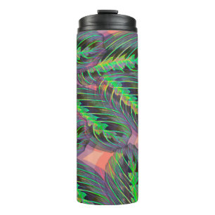 Bouteilles Isothermes Plantes Calathea Verdure Motif Feuille