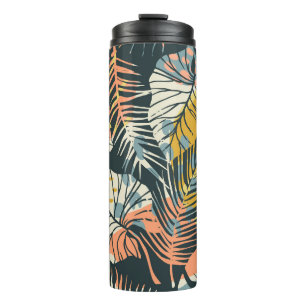Bouteilles Isothermes Plantes tropicaux : motif artistique abstrait.