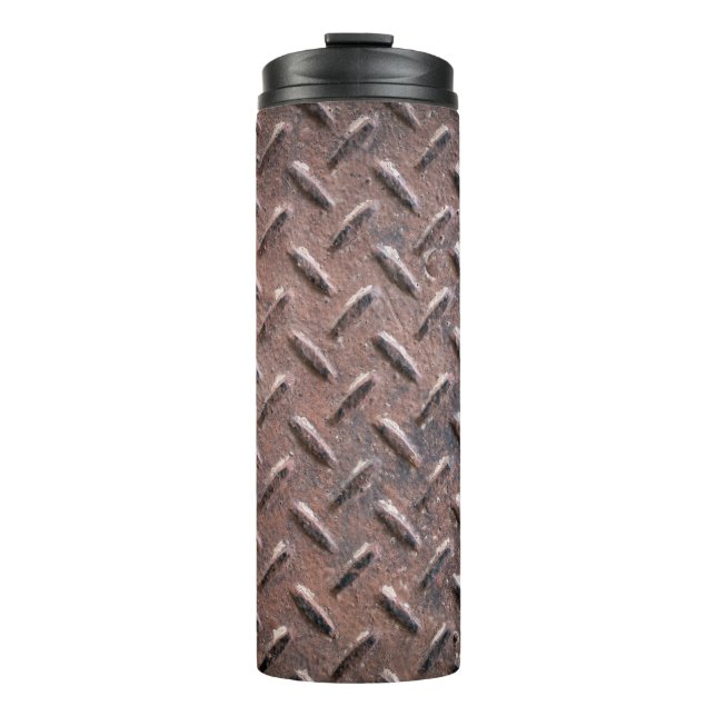 Bouteilles Isothermes Plaques de surface vieilles en acier non glissant. (Devant)