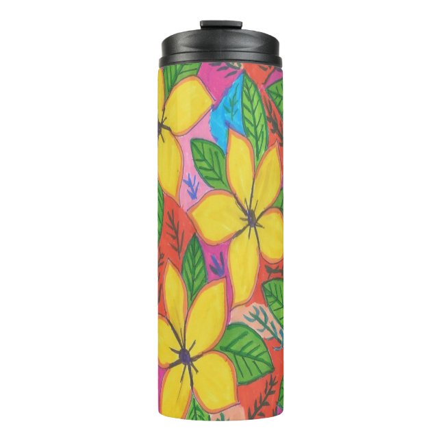Bouteilles Isothermes Plumeria tropical (Devant)
