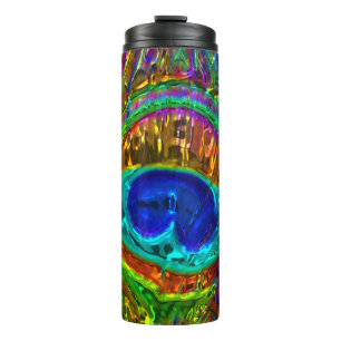 Bouteilles Isothermes Plumes de paon Verre Art 1 Tumbler thermique