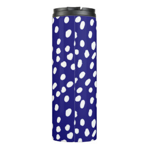 Bouteilles Isothermes Points blancs bleu foncé