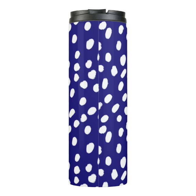 Bouteilles Isothermes Points blancs bleu foncé (Dos)