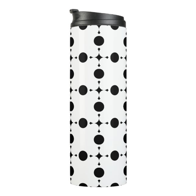 Bouteilles Isothermes Points noirs, Motif à pois, Points, Pointillé (Tourné sur la droite)