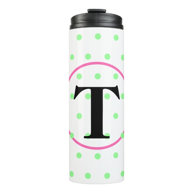 Bouteilles Isothermes Points roses Monogramme (Devant)