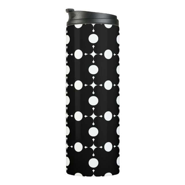 Bouteilles Isothermes Pois blancs, Motif à points Polka, points, pointil (Tourné sur la droite)