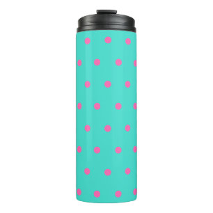 Bouteilles Isothermes Pois rose turquoise