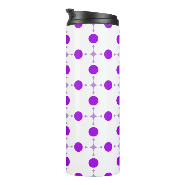 Bouteilles Isothermes Pois violets, Motif à points Polka, points, pointi (Tourné sur la droite)