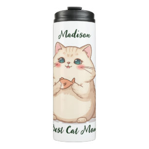 Bouteilles Isothermes Poisson personnalisé cadeau pour maman chat Nom pe