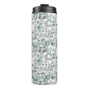 Bouteilles Isothermes poitrine féministe pastel