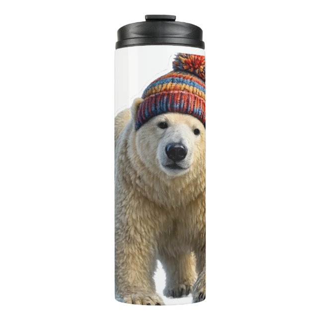 Bouteilles Isothermes Polar bear and Winter bunny hat travel water bottl (Devant)
