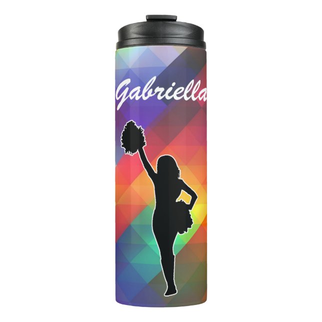Bouteilles Isothermes Pom-pom girl Silhouette Colorful BG personnalisati (Devant)