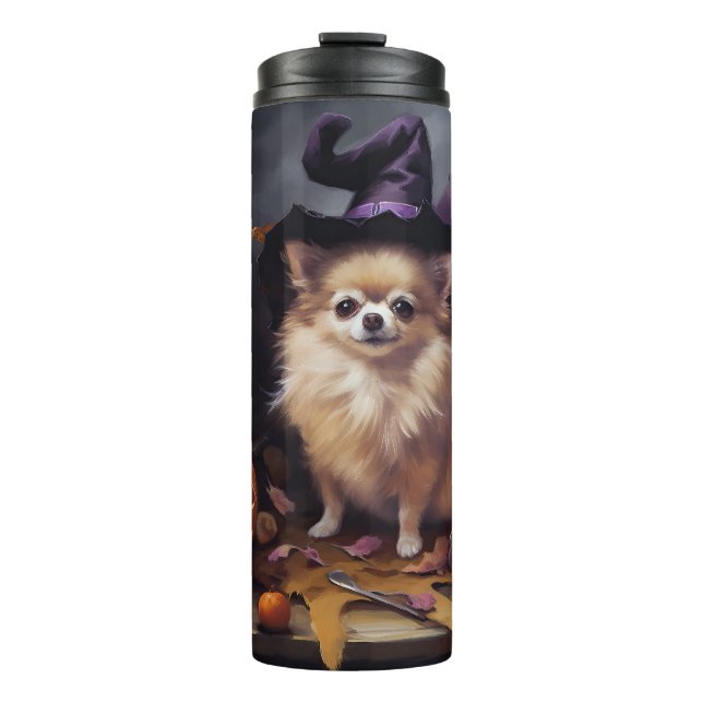 Bouteilles Isothermes Pomeranian Citrouilles Halloween Épouvantable (Devant)