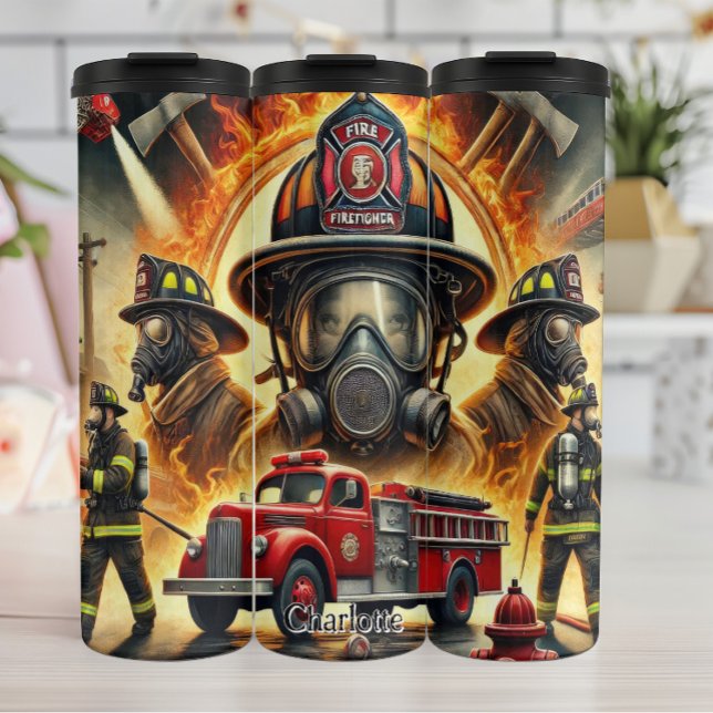 Bouteilles Isothermes Pompiers et scène de camion-pompier (Créateur téléchargé)