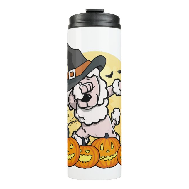 Bouteilles Isothermes Poodle qui dab Halloween (Devant)