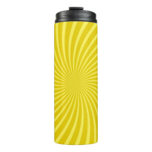 Bouteilles Isothermes Pop art jaune arrière - plan, rétro raies comiques