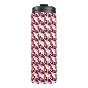 Bouteilles Isothermes Portrait de chat - Art Graphique Gras Orange et Vi